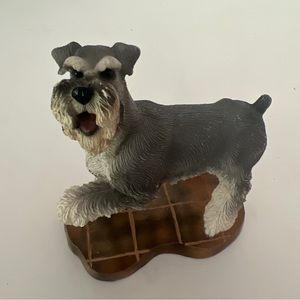 Living Stone Inc Schnauzer On Base Medium 2001 Figurine Encore Group